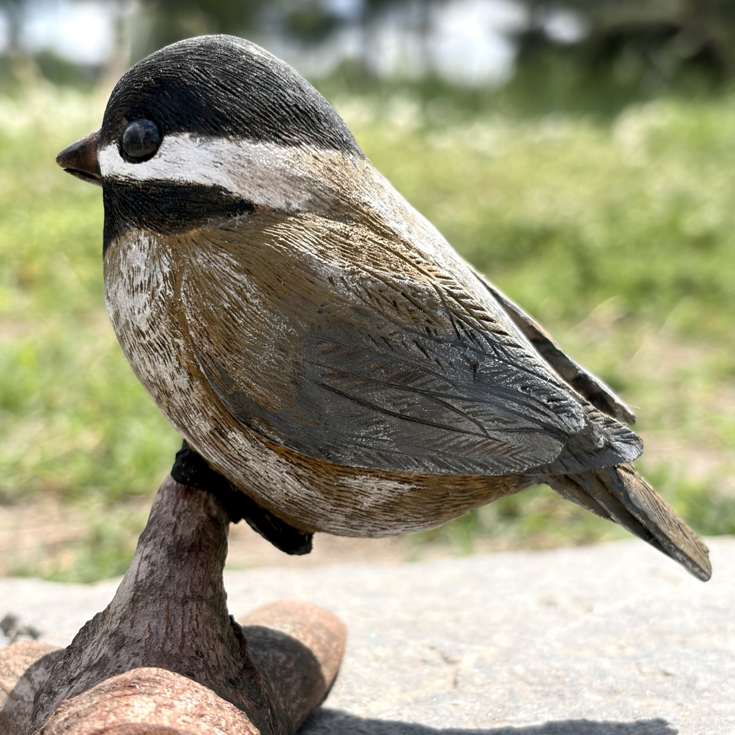 Hand Carved Carolina Chickadee