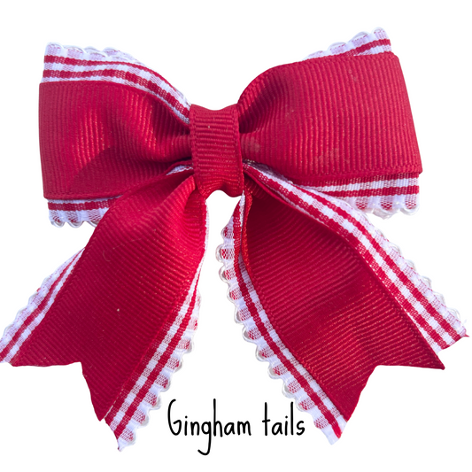 Gingham Joy Bow-Choose Your medal