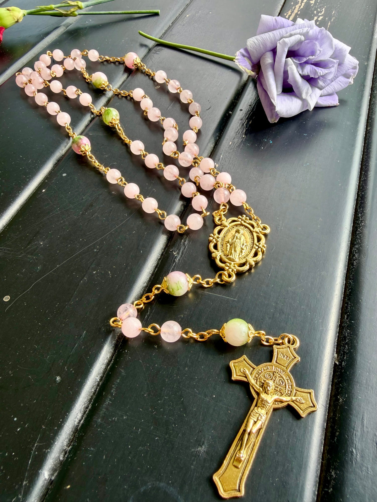 Pretty Rose Quartz Rosary