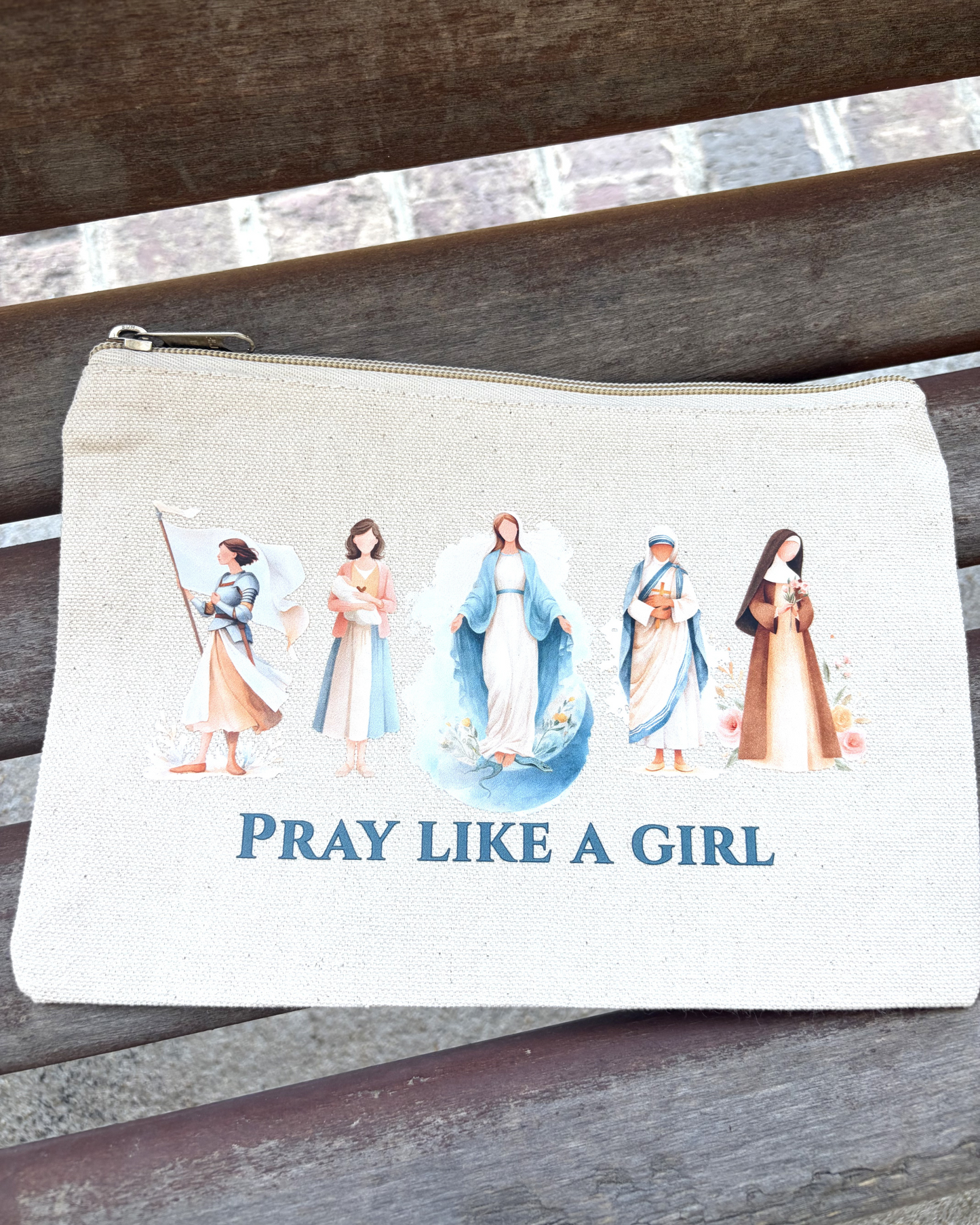 Pray Like a Girl Canvas Bags