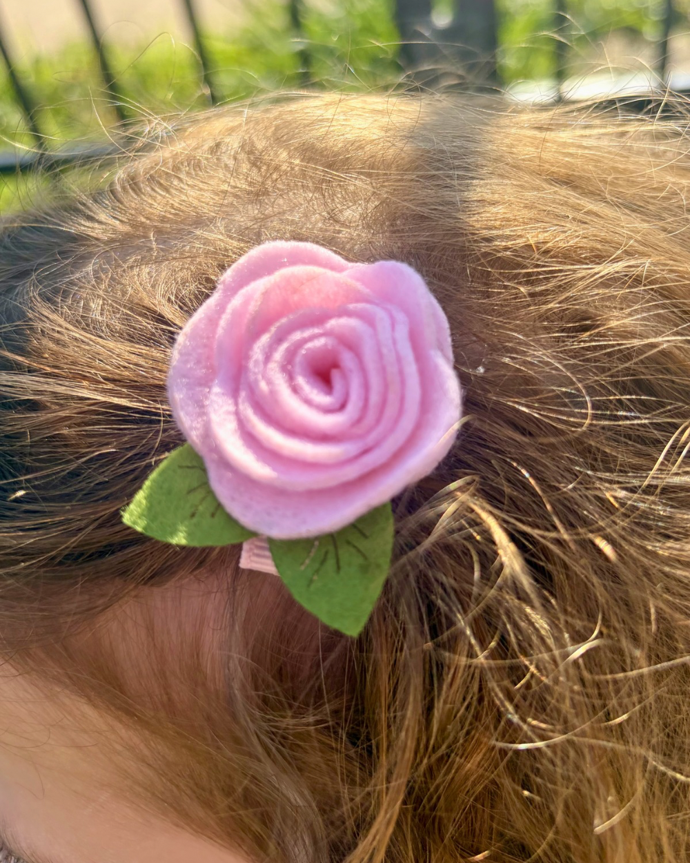 Felt Rose Hair Clip