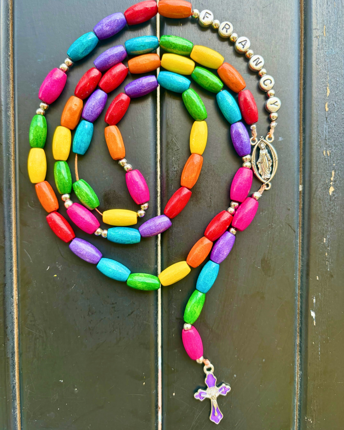 Personalized Children's Rainbow Rosary