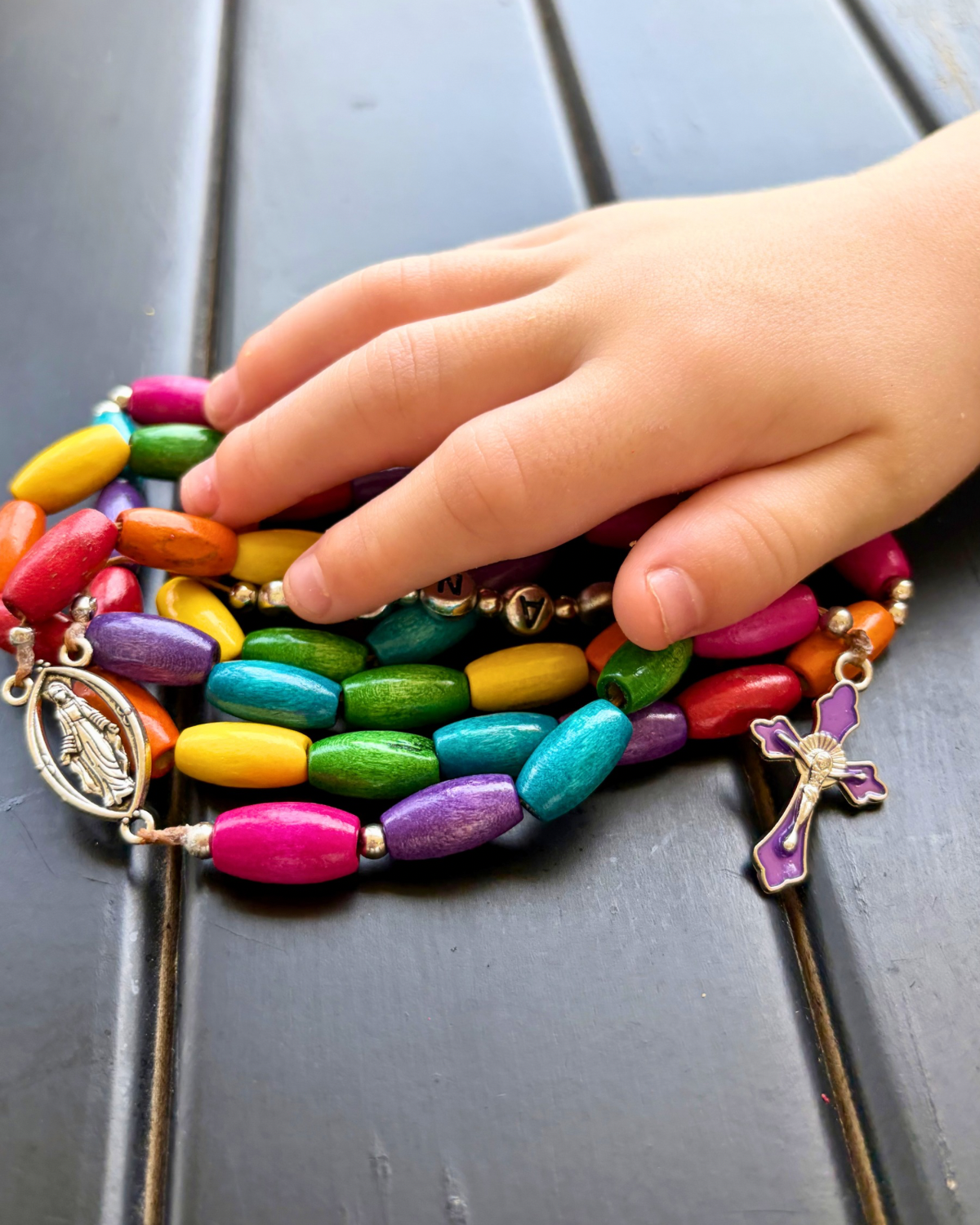 Personalized Children's Rainbow Rosary