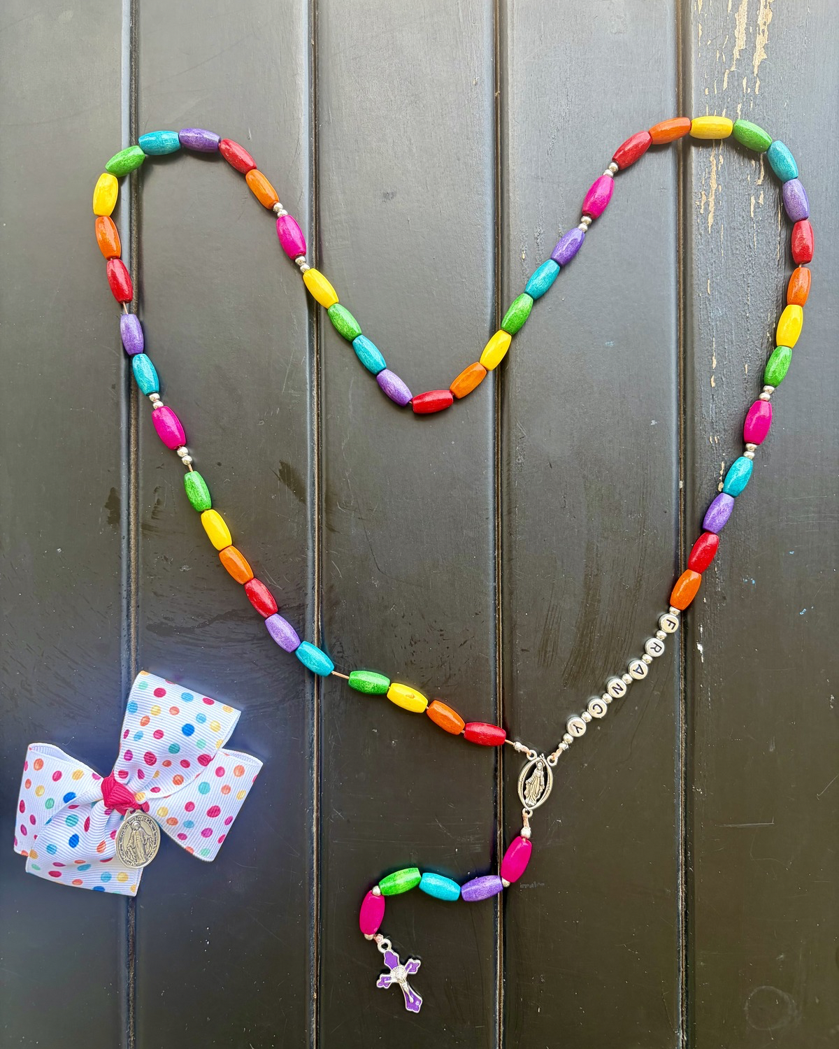 Personalized Children's Rainbow Rosary