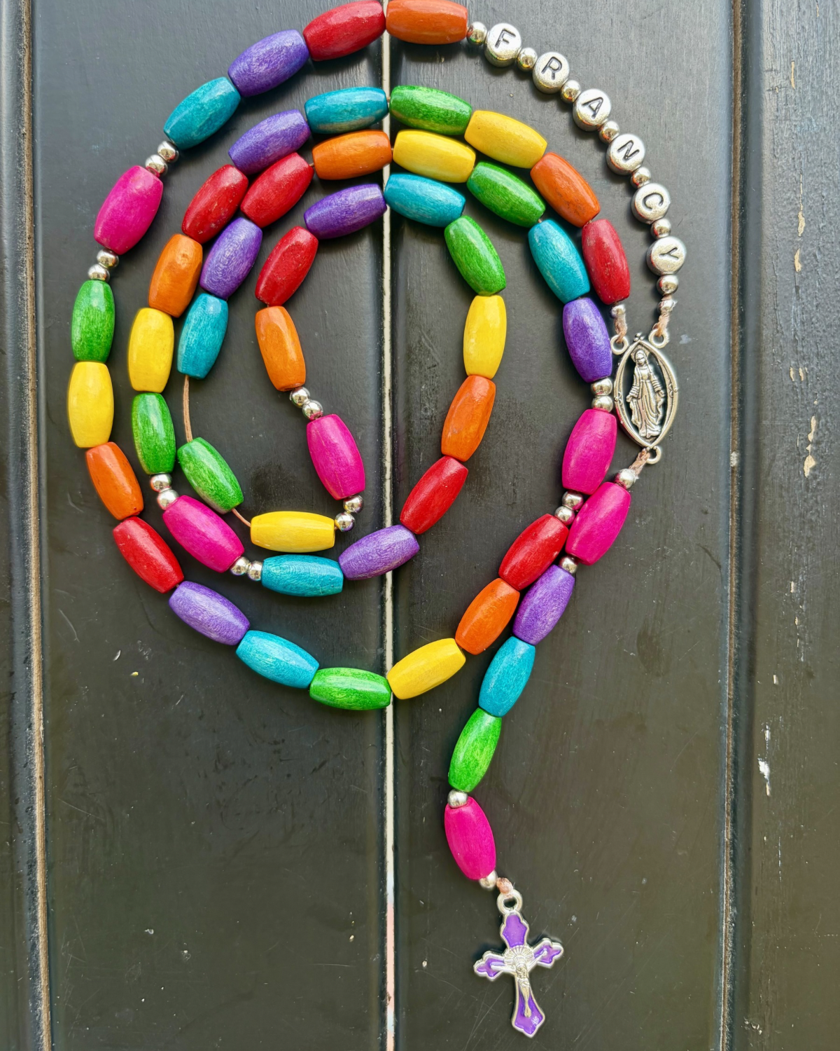 Personalized Children's Rainbow Rosary