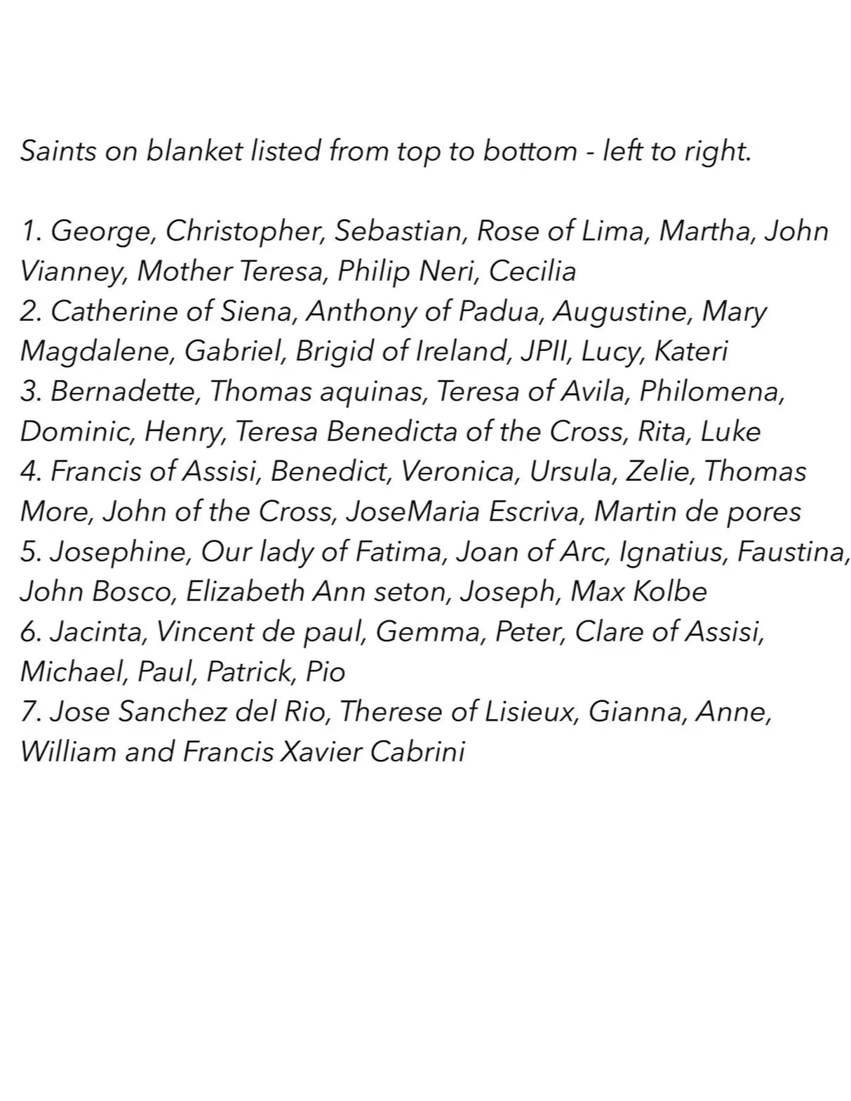 Saints and Snuggles 30x40” Blanket