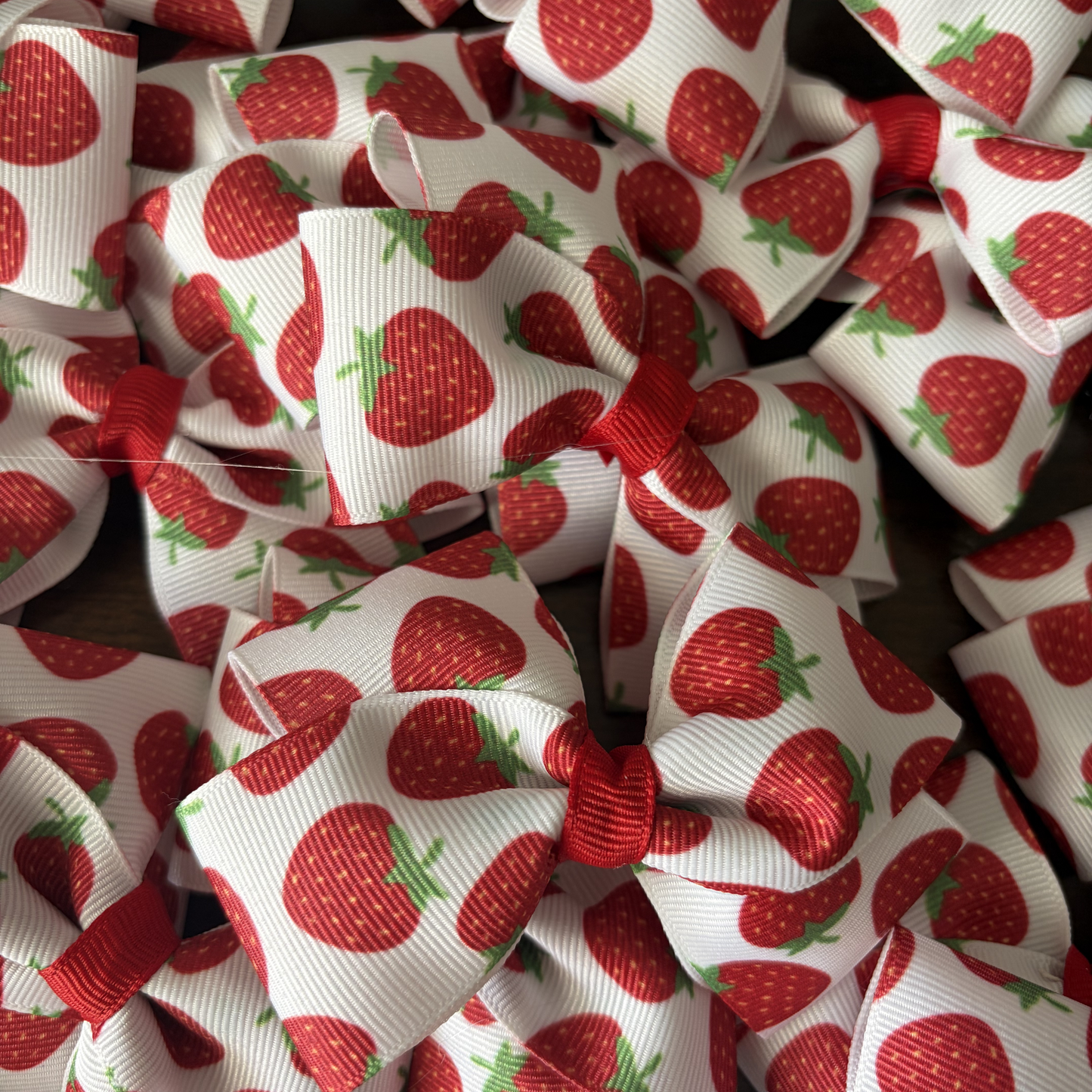 Strawberry Patch Bow- Choose Your Medal
