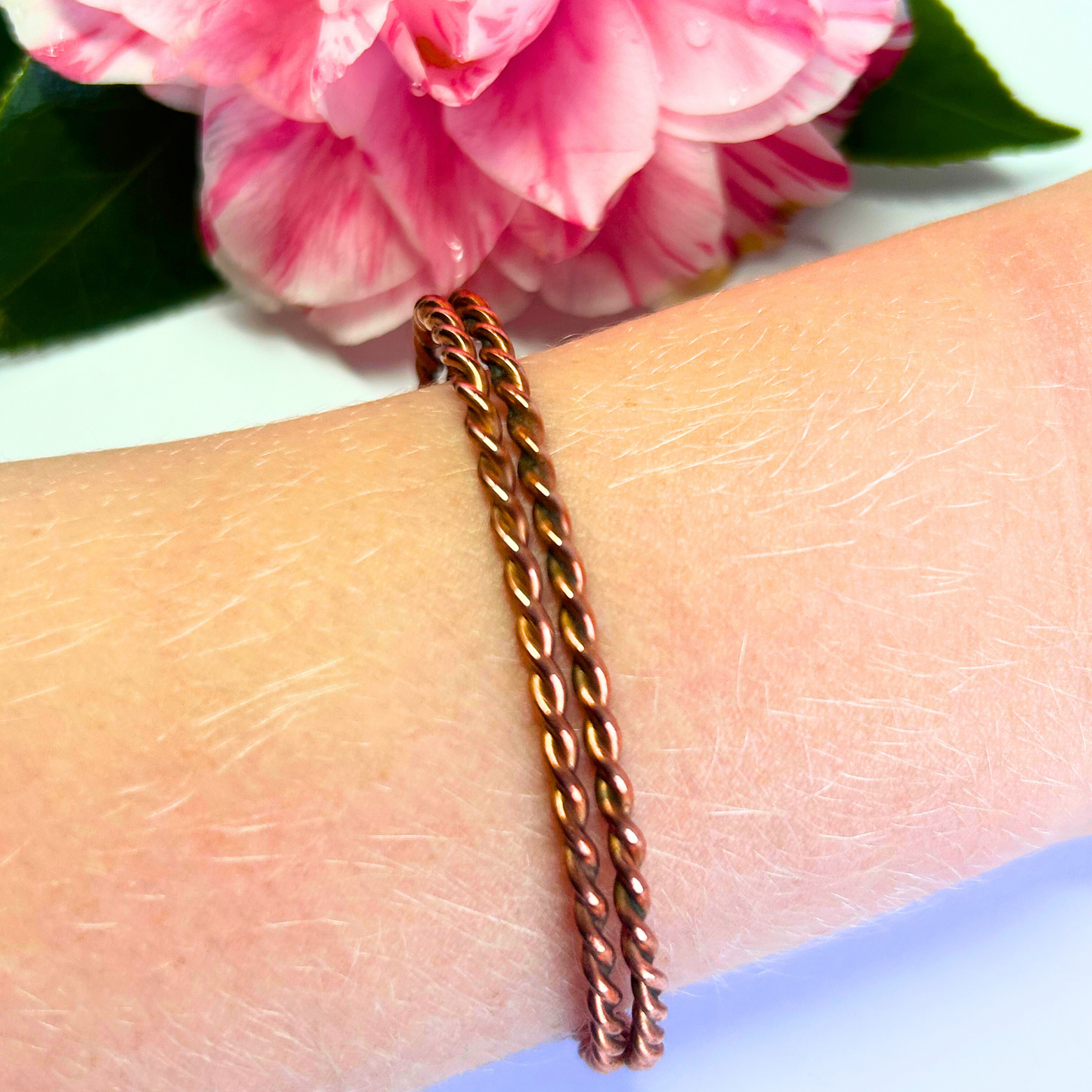 Handcrafted Copper Twist Cuff Bracelet