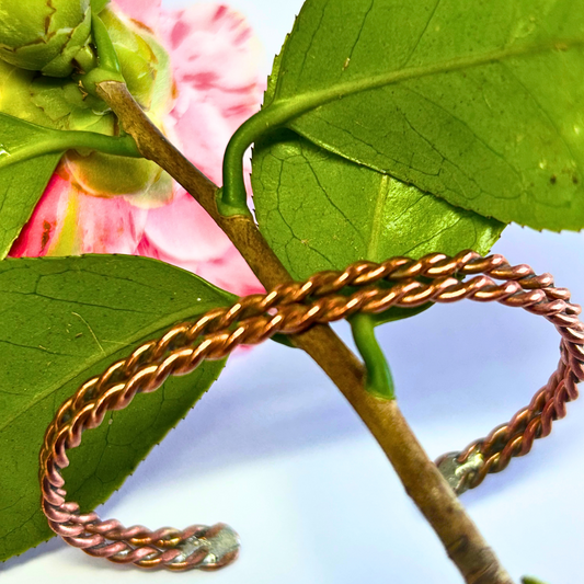 Handcrafted Copper Twist Cuff Bracelet