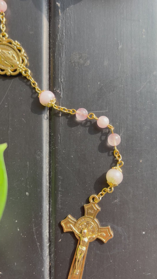 Pretty Rose Quartz Rosary
