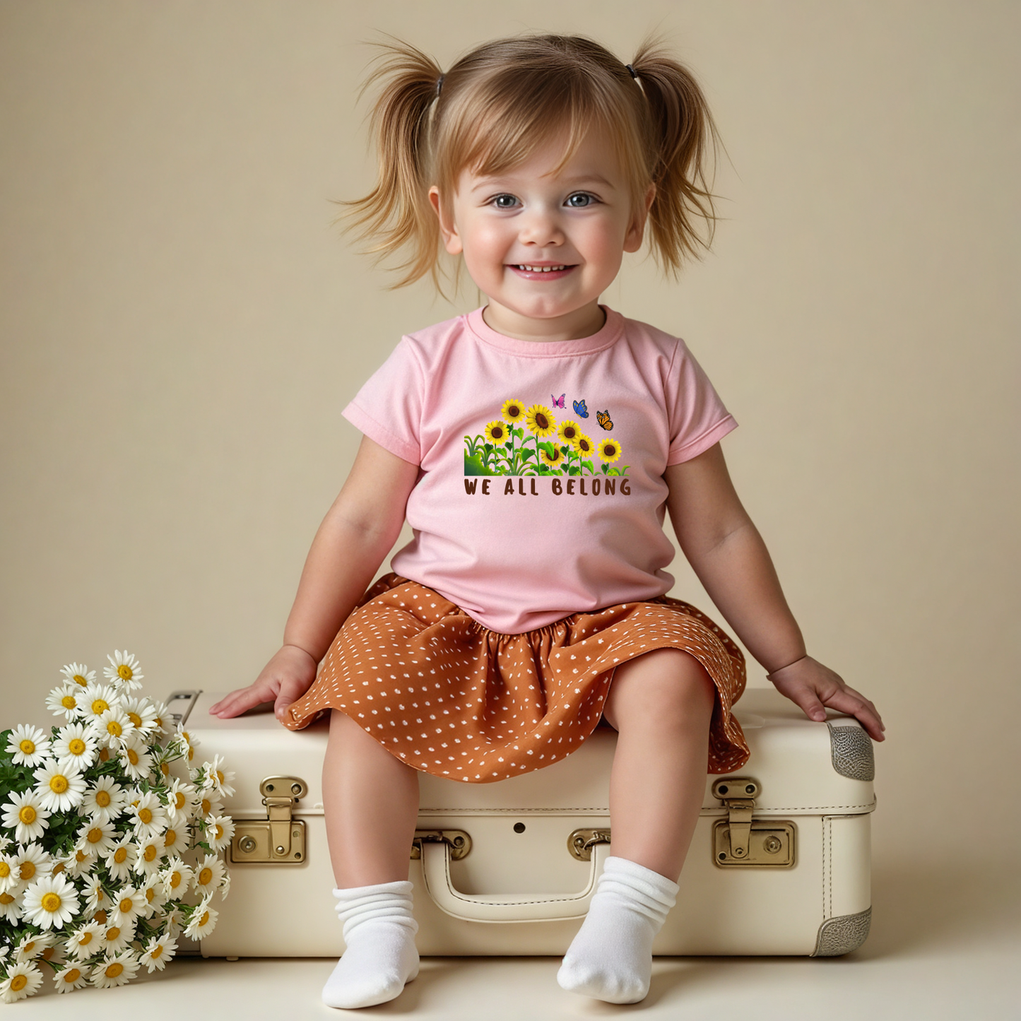 Sunflower-We All Belong Toddler and Youth Tee